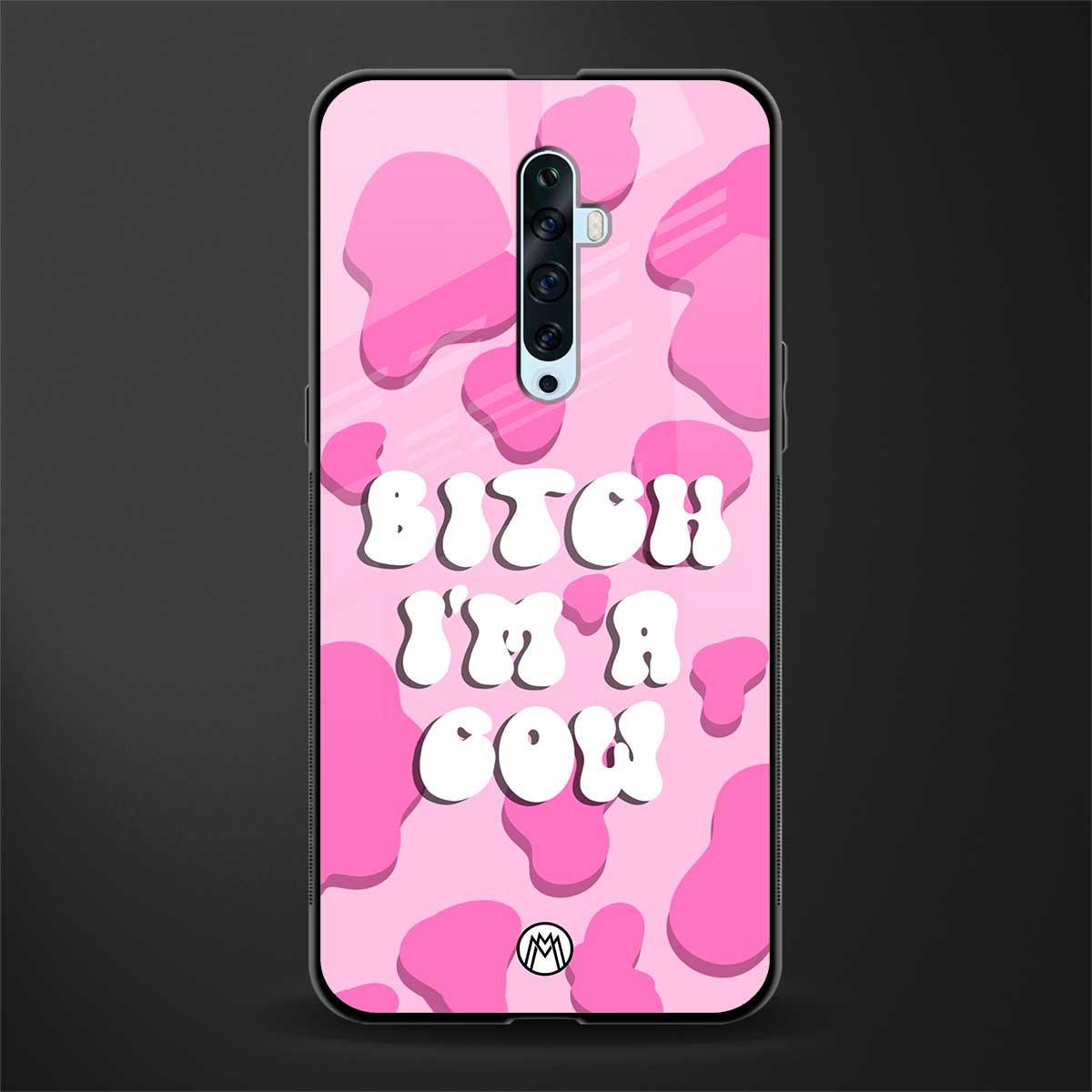 bitch i'm a cow glass case for oppo reno 2f image