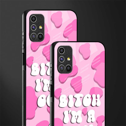bitch i'm a cow glass case for samsung galaxy m31s image-2