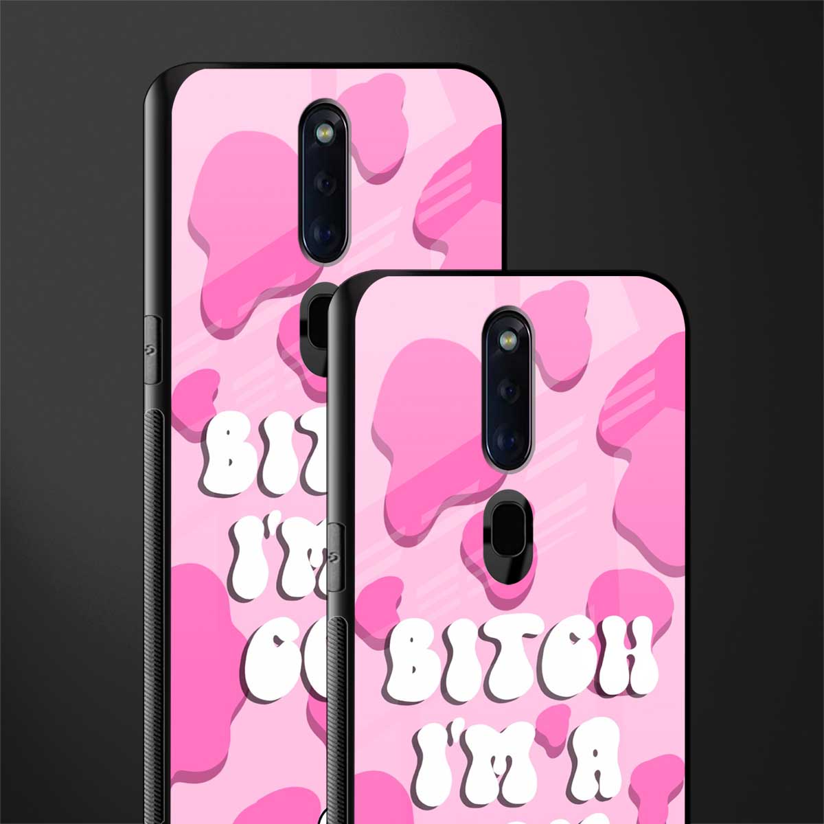 bitch i'm a cow glass case for oppo f11 pro image-2