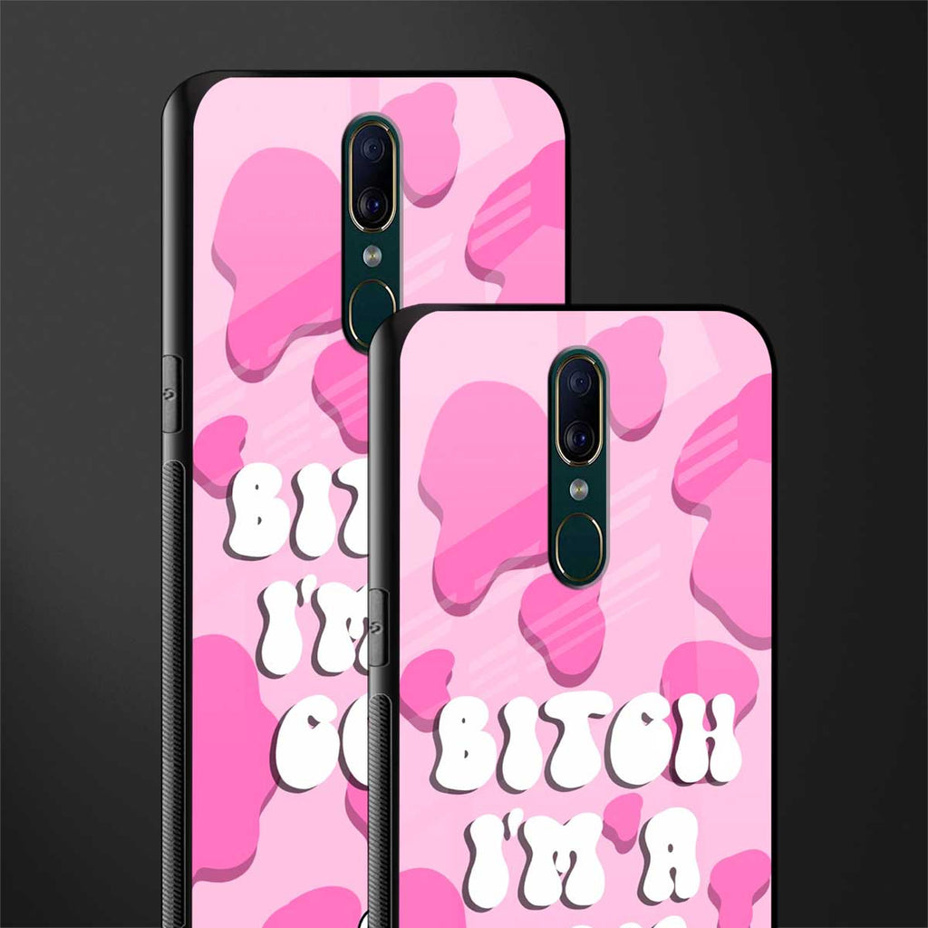 bitch i'm a cow glass case for oppo f11 image-2