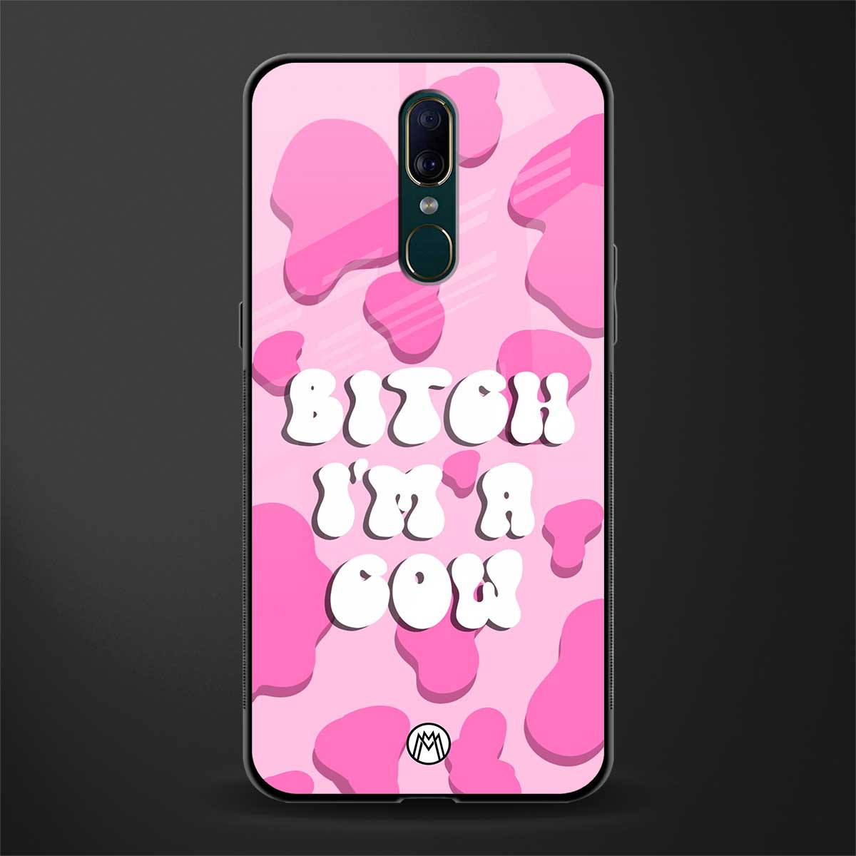 bitch i'm a cow glass case for oppo a9 image