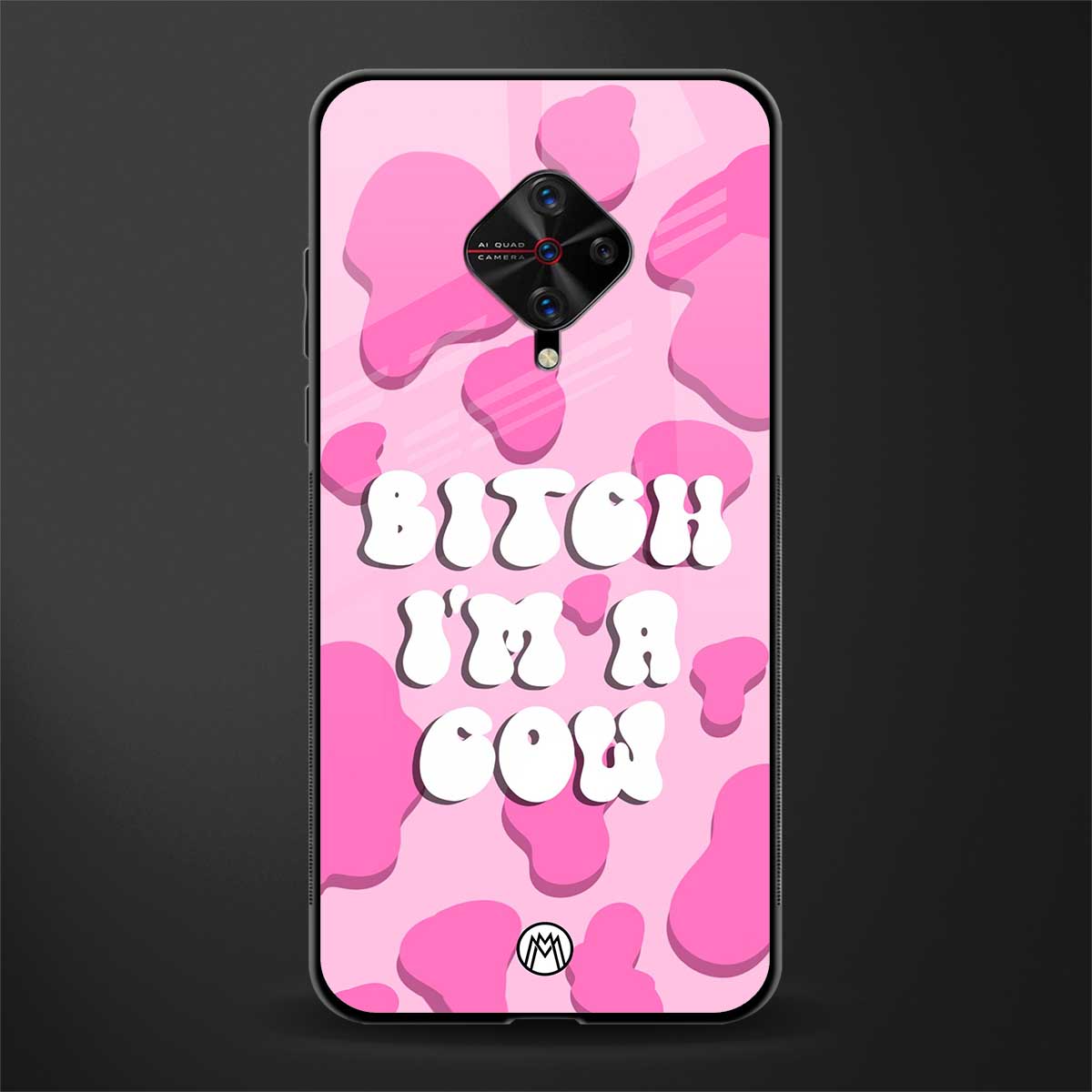 bitch i'm a cow glass case for vivo s1 pro image