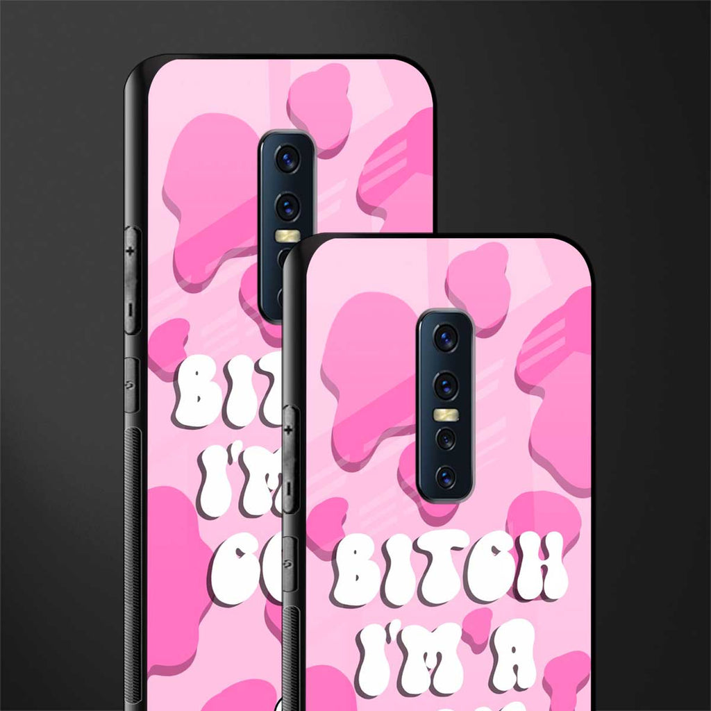bitch i'm a cow glass case for vivo v17 pro image-2