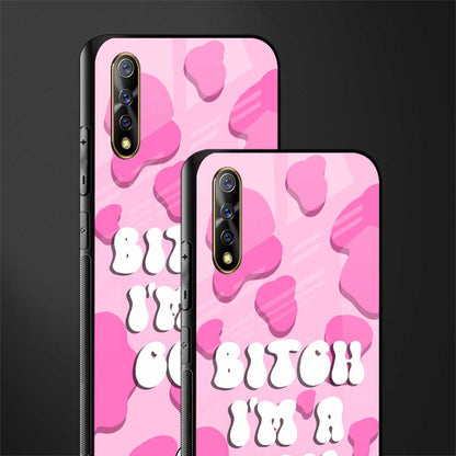 bitch i'm a cow glass case for vivo z1x image-2