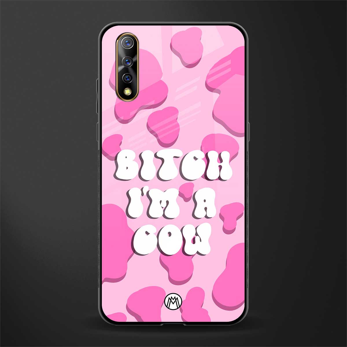 bitch i'm a cow glass case for vivo z1x image