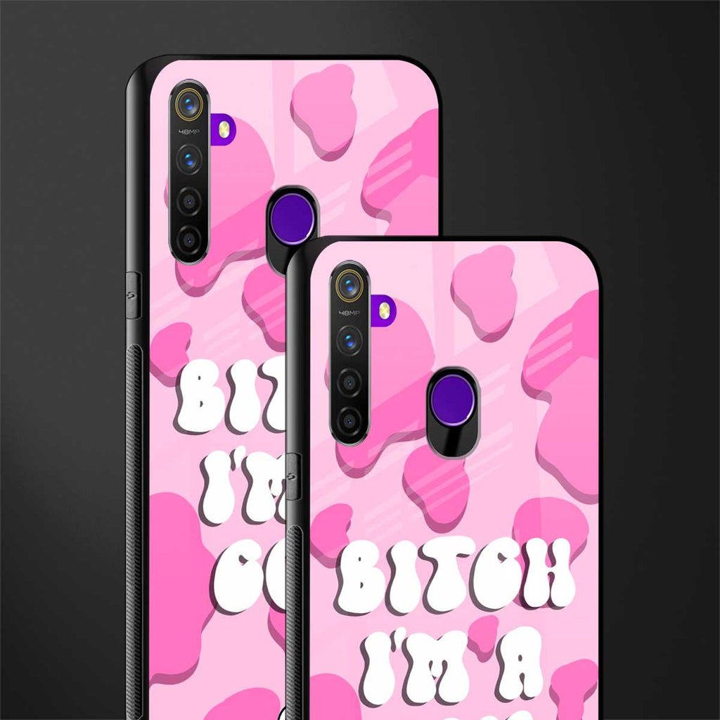 bitch i'm a cow glass case for realme 5 image-2