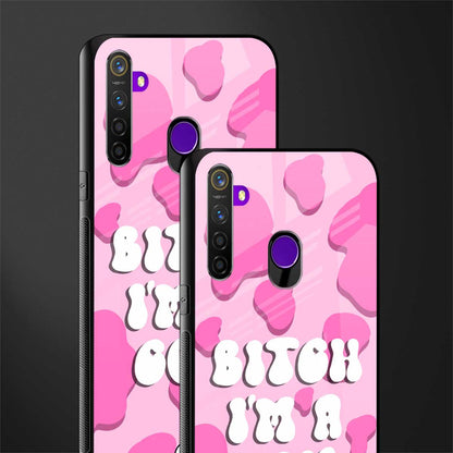 bitch i'm a cow glass case for realme 5i image-2