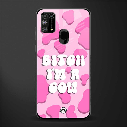 bitch i'm a cow glass case for samsung galaxy f41 image