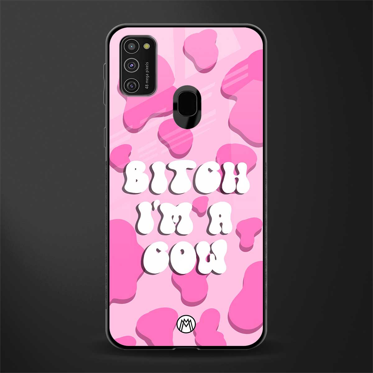 bitch i'm a cow glass case for samsung galaxy m21 image