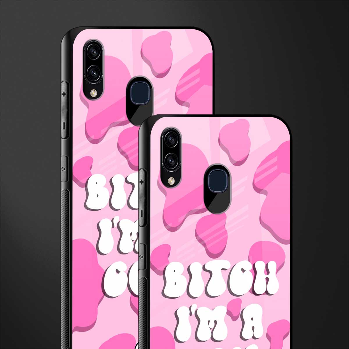 bitch i'm a cow glass case for samsung galaxy a20 image-2