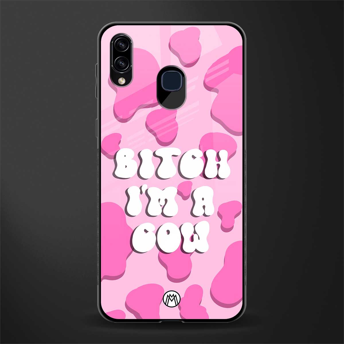 bitch i'm a cow glass case for samsung galaxy m10s image