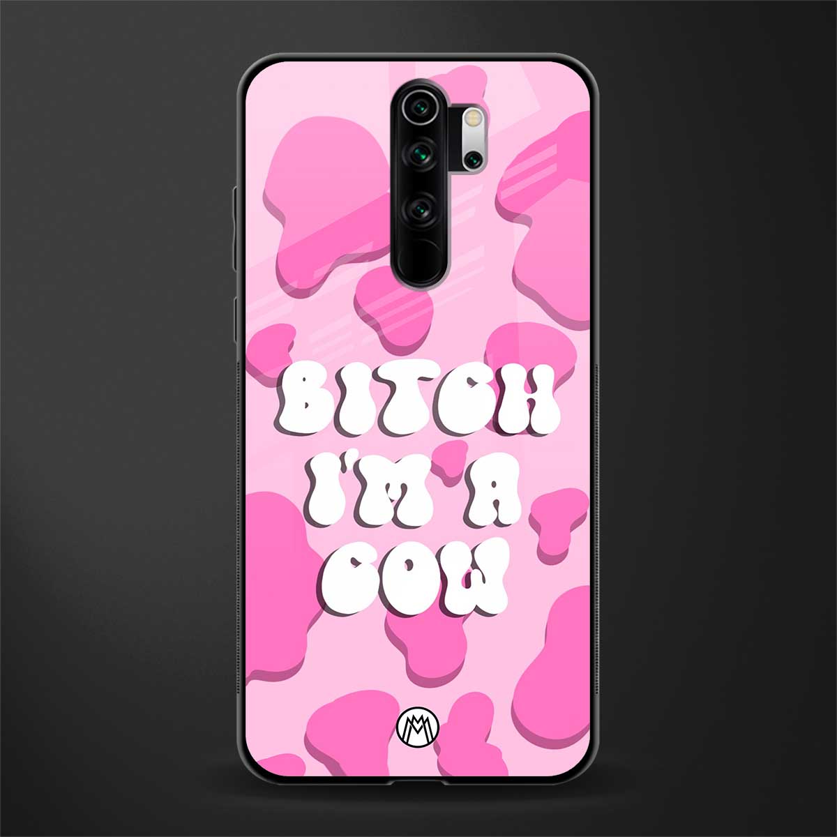 bitch i'm a cow glass case for redmi note 8 pro image