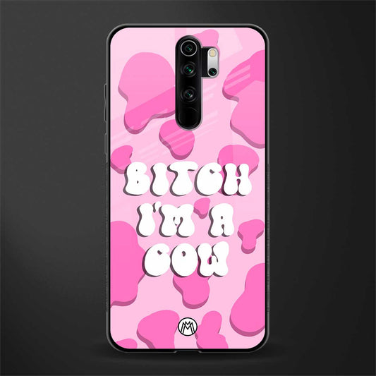 bitch i'm a cow glass case for redmi note 8 pro image