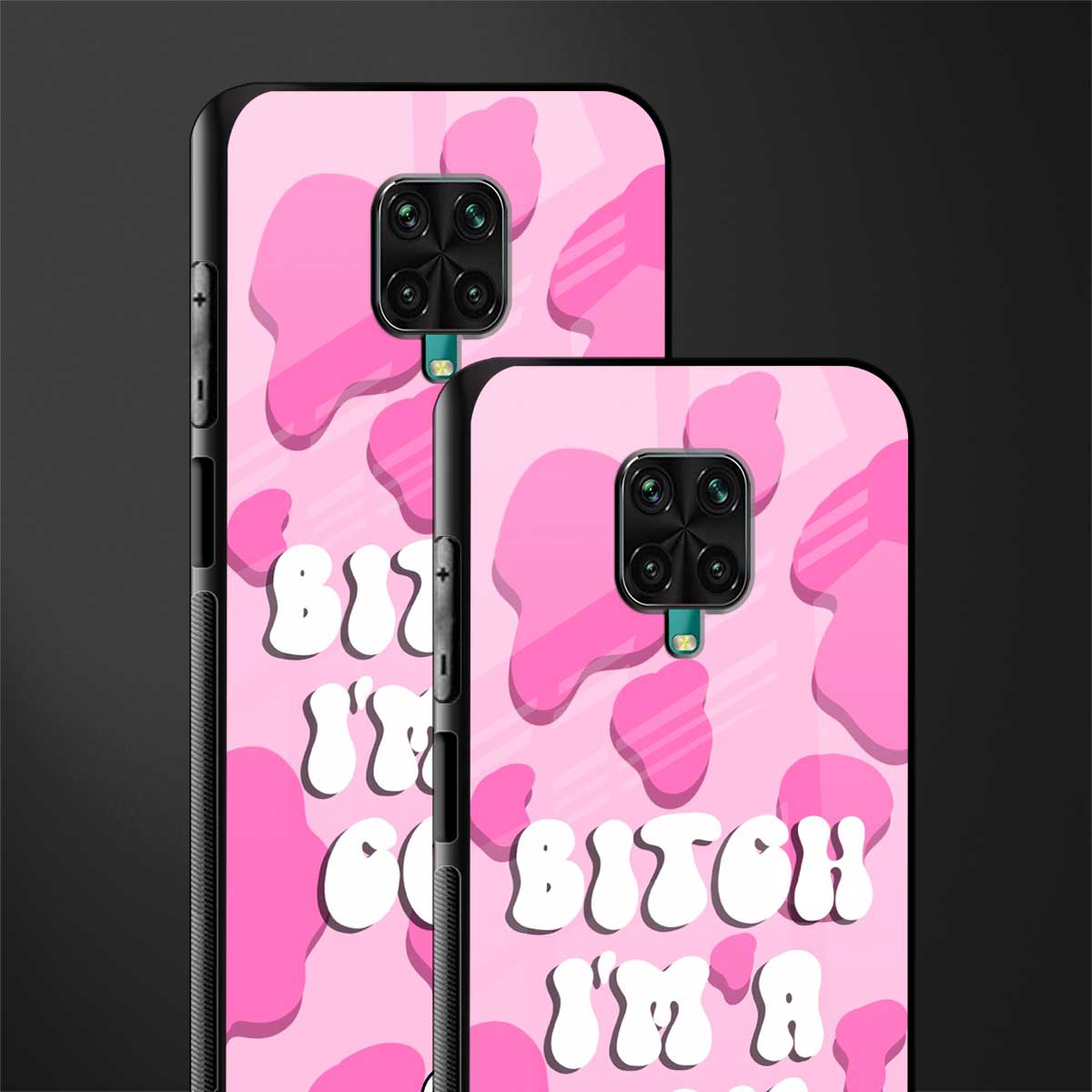 bitch i'm a cow glass case for redmi note 9 pro image-2