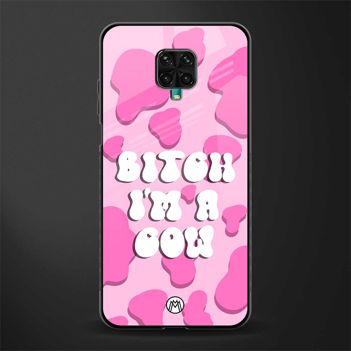 bitch i'm a cow glass case for redmi note 9 pro max image
