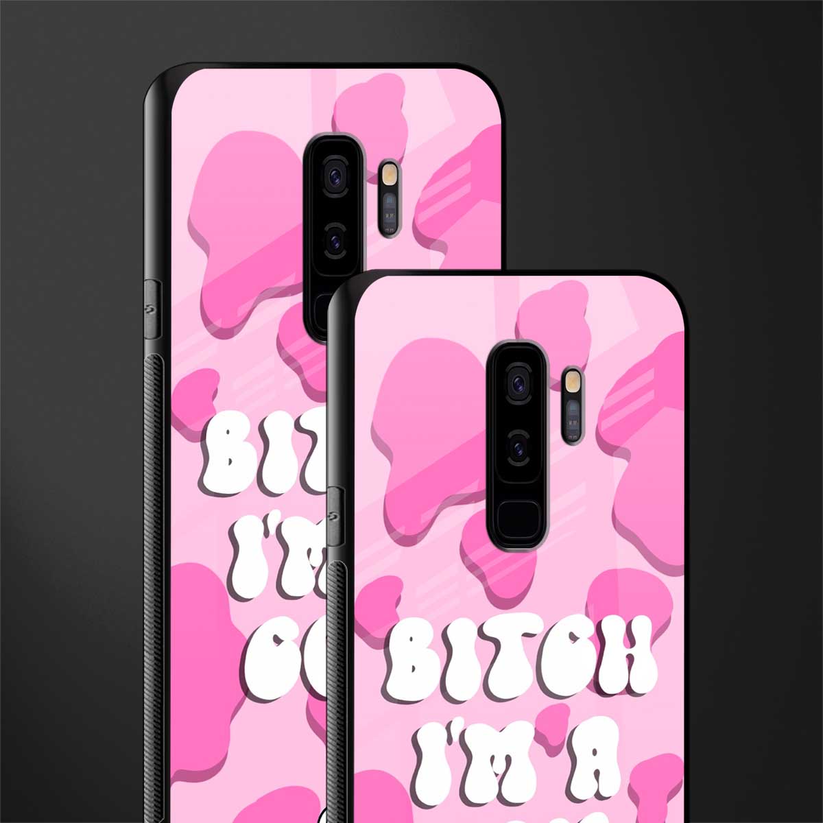 bitch i'm a cow glass case for samsung galaxy s9 plus image-2