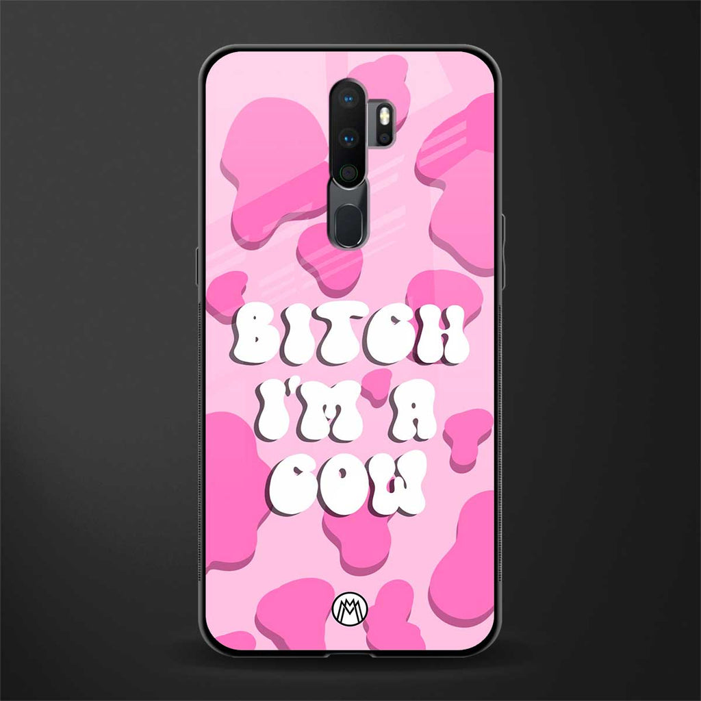 bitch i'm a cow glass case for oppo a9 2020 image
