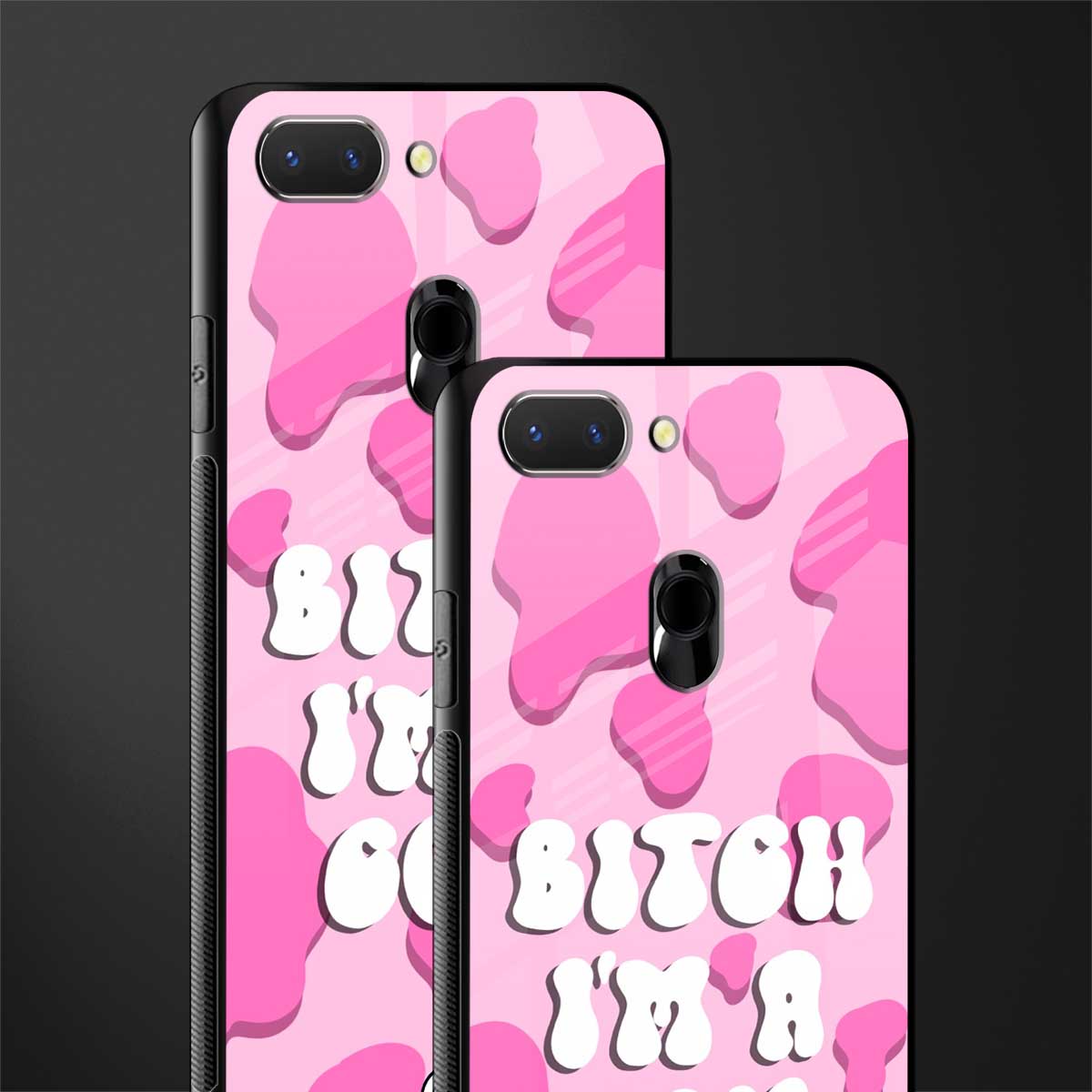 bitch i'm a cow glass case for oppo a5 image-2