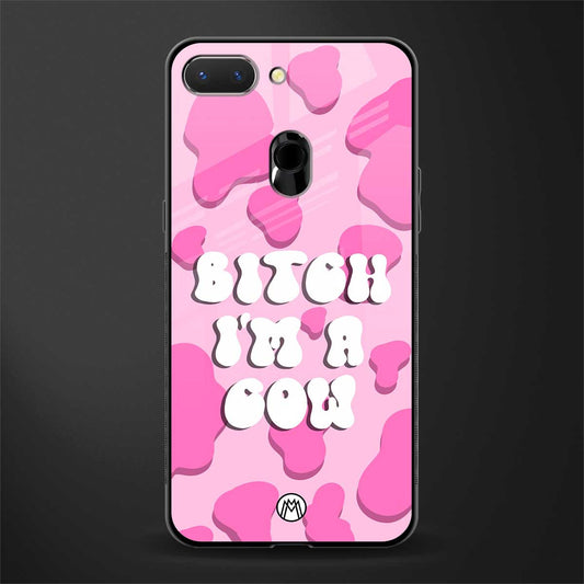 bitch i'm a cow glass case for oppo a5 image