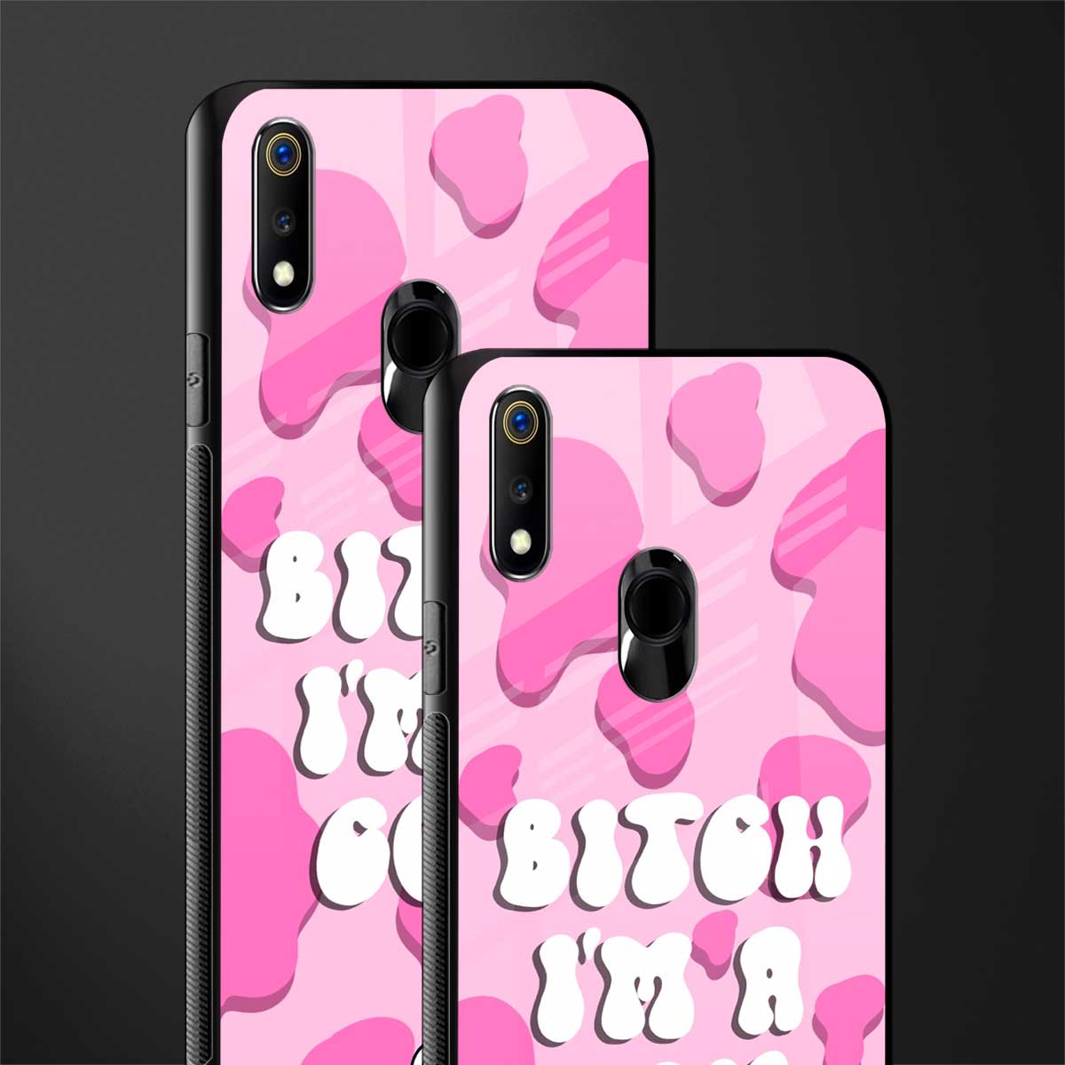 bitch i'm a cow glass case for realme 3 pro image-2