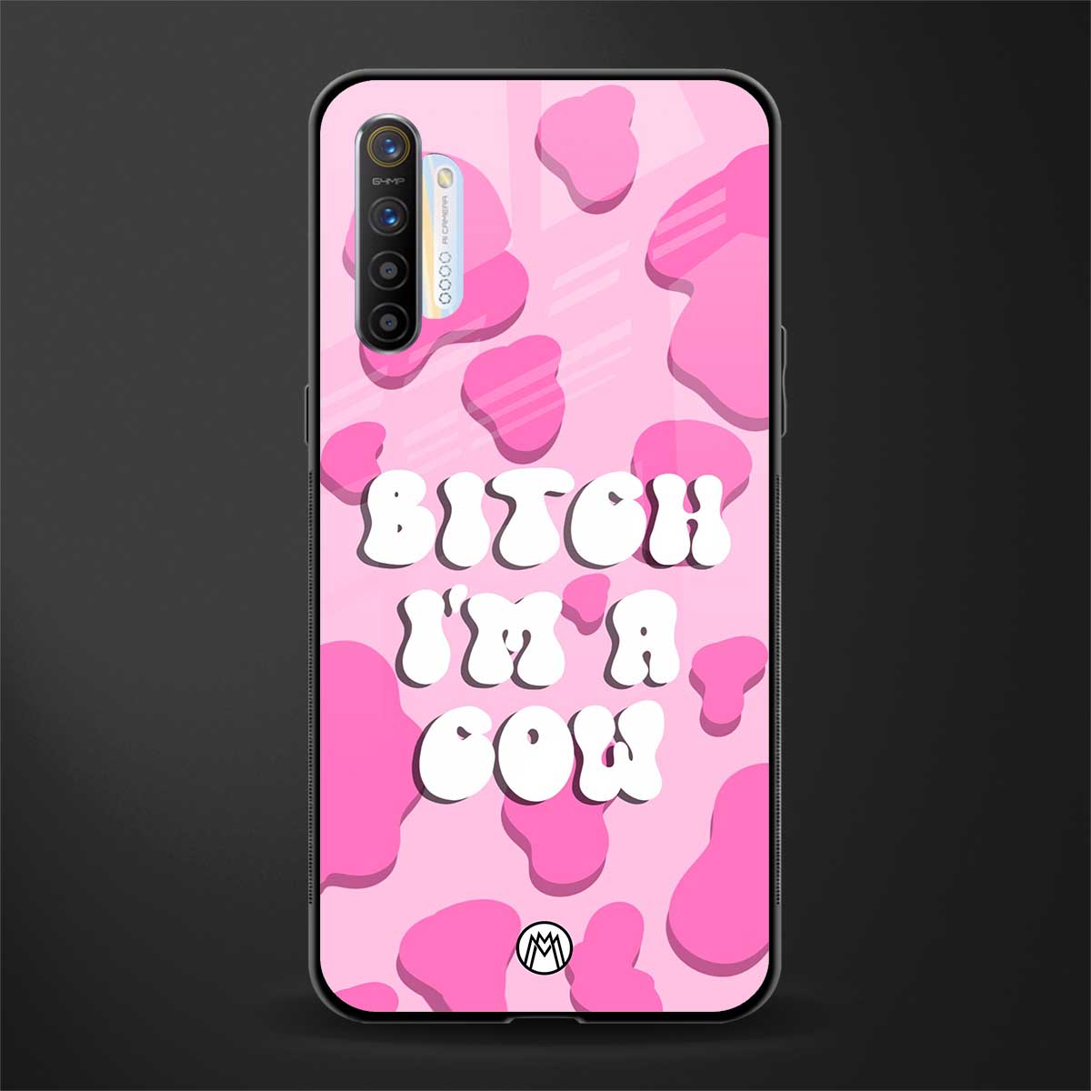 bitch i'm a cow glass case for realme xt image