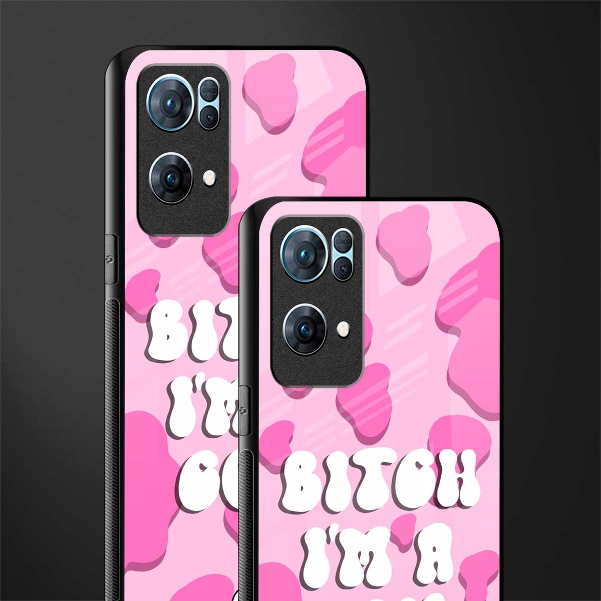 bitch i'm a cow glass case for oppo reno7 pro 5g image-2