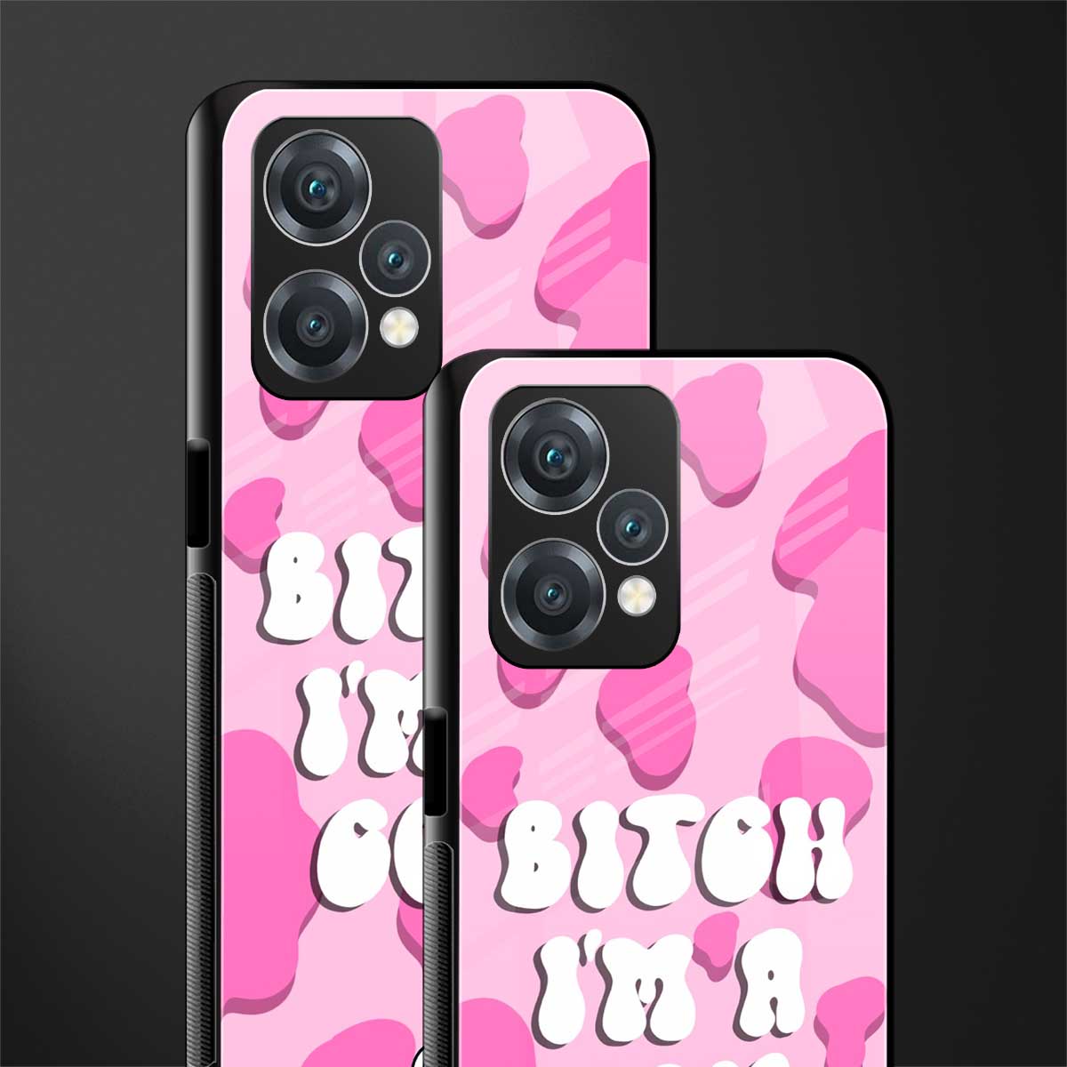 bitch i'm a cow back phone cover | glass case for realme 9 pro 5g
