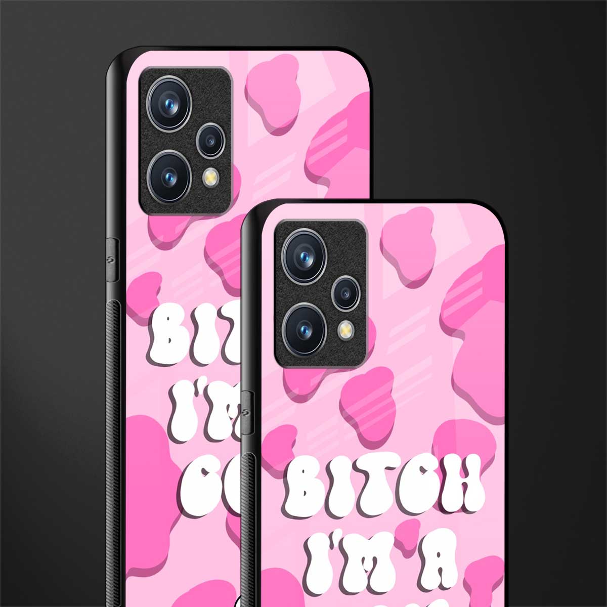 bitch i'm a cow glass case for realme 9 pro plus 5g image-2