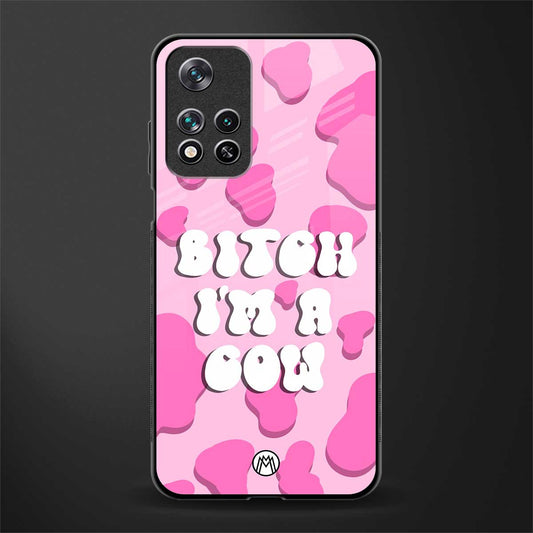 bitch i'm a cow glass case for poco m4 pro 5g image