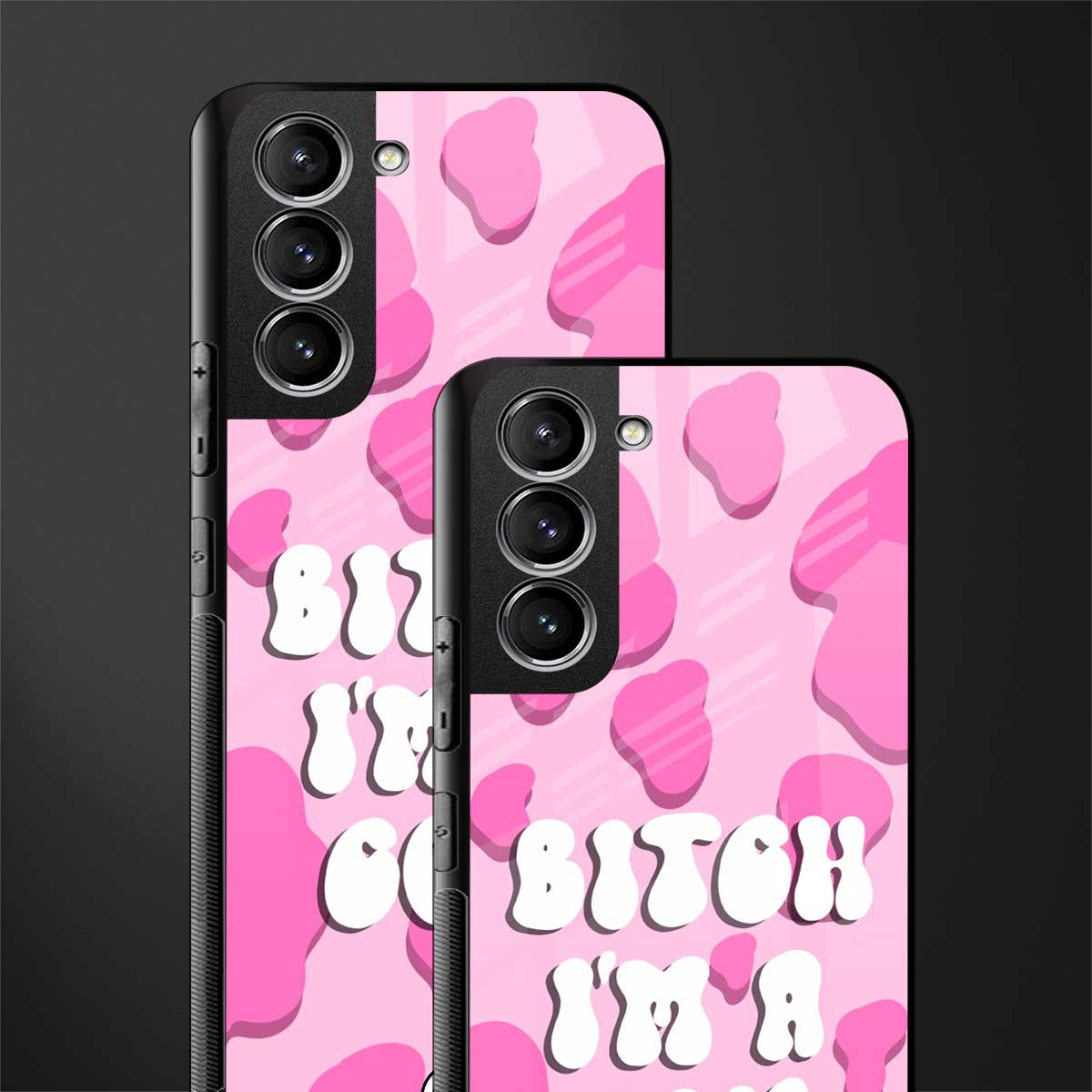 bitch i'm a cow glass case for samsung galaxy s22 plus 5g image-2