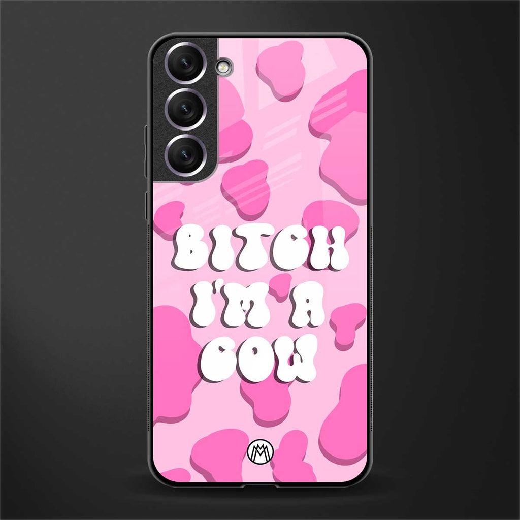 bitch i'm a cow glass case for samsung galaxy s22 plus 5g image