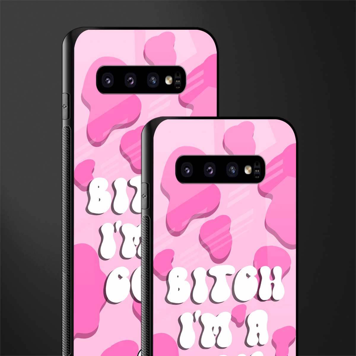 bitch i'm a cow glass case for samsung galaxy s10 image-2