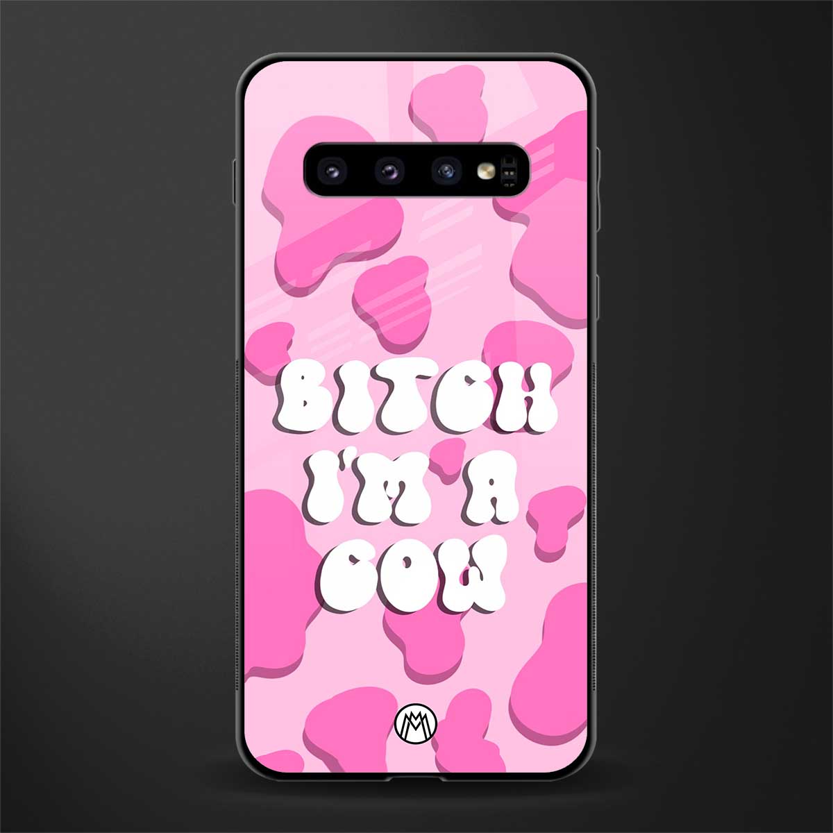 bitch i'm a cow glass case for samsung galaxy s10 image