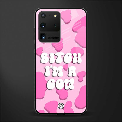 bitch i'm a cow glass case for samsung galaxy s20 ultra image