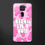 bitch i'm a cow glass case for redmi note 9 image