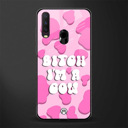 bitch i'm a cow glass case for vivo y15 image