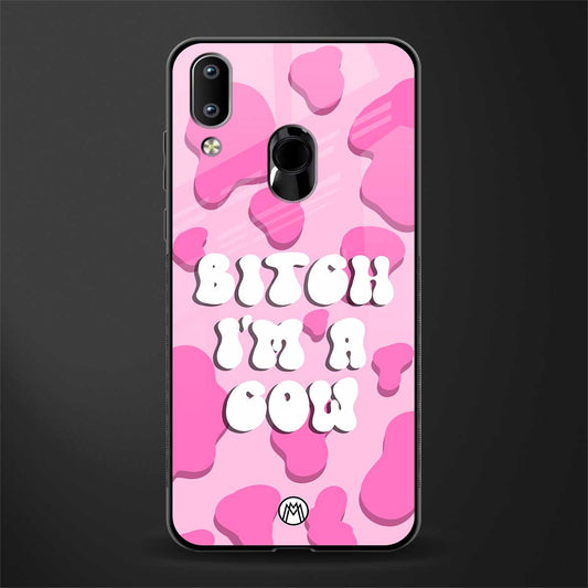bitch i'm a cow glass case for vivo y91 image