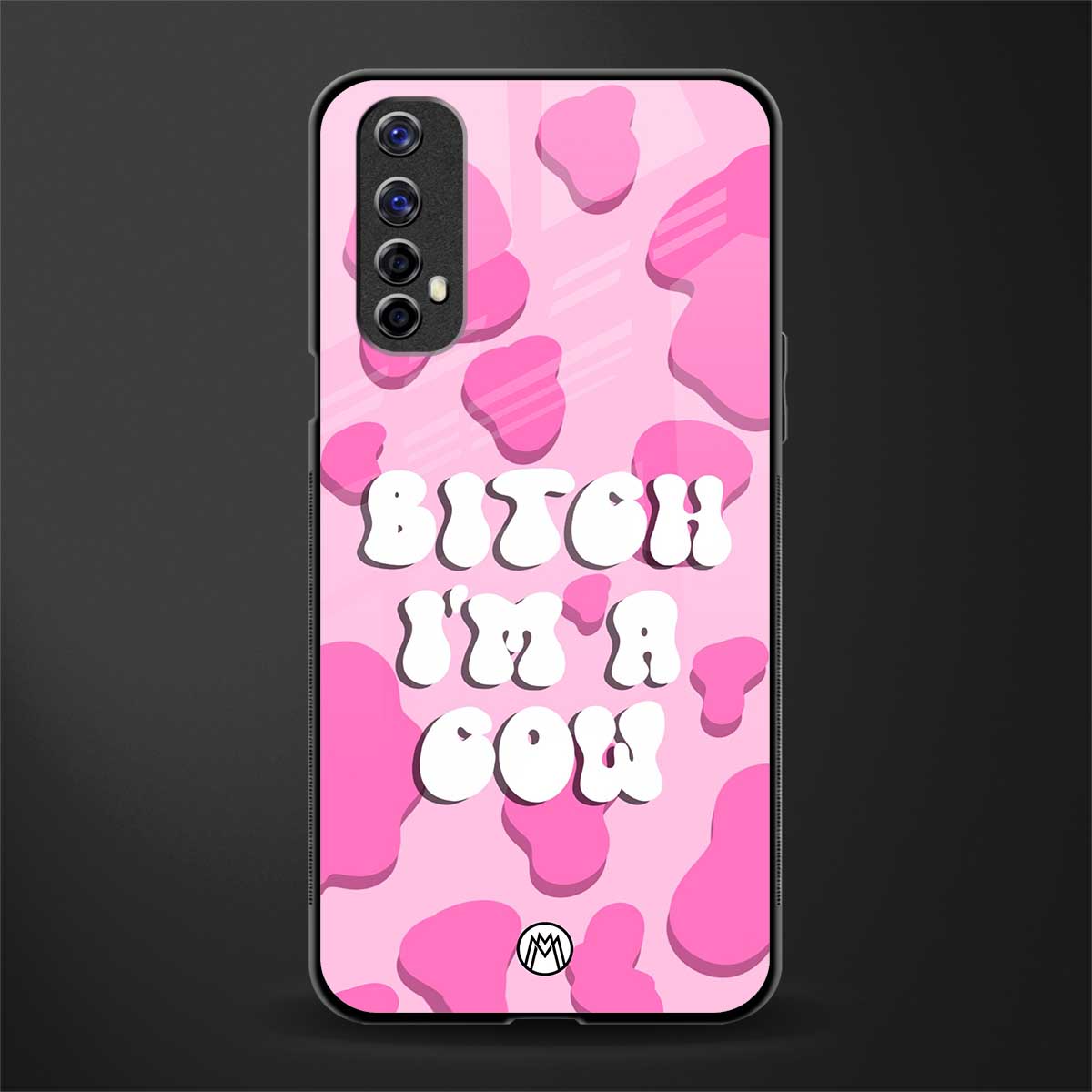 bitch i'm a cow glass case for realme 7 image