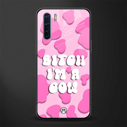 bitch i'm a cow glass case for oppo f15 image