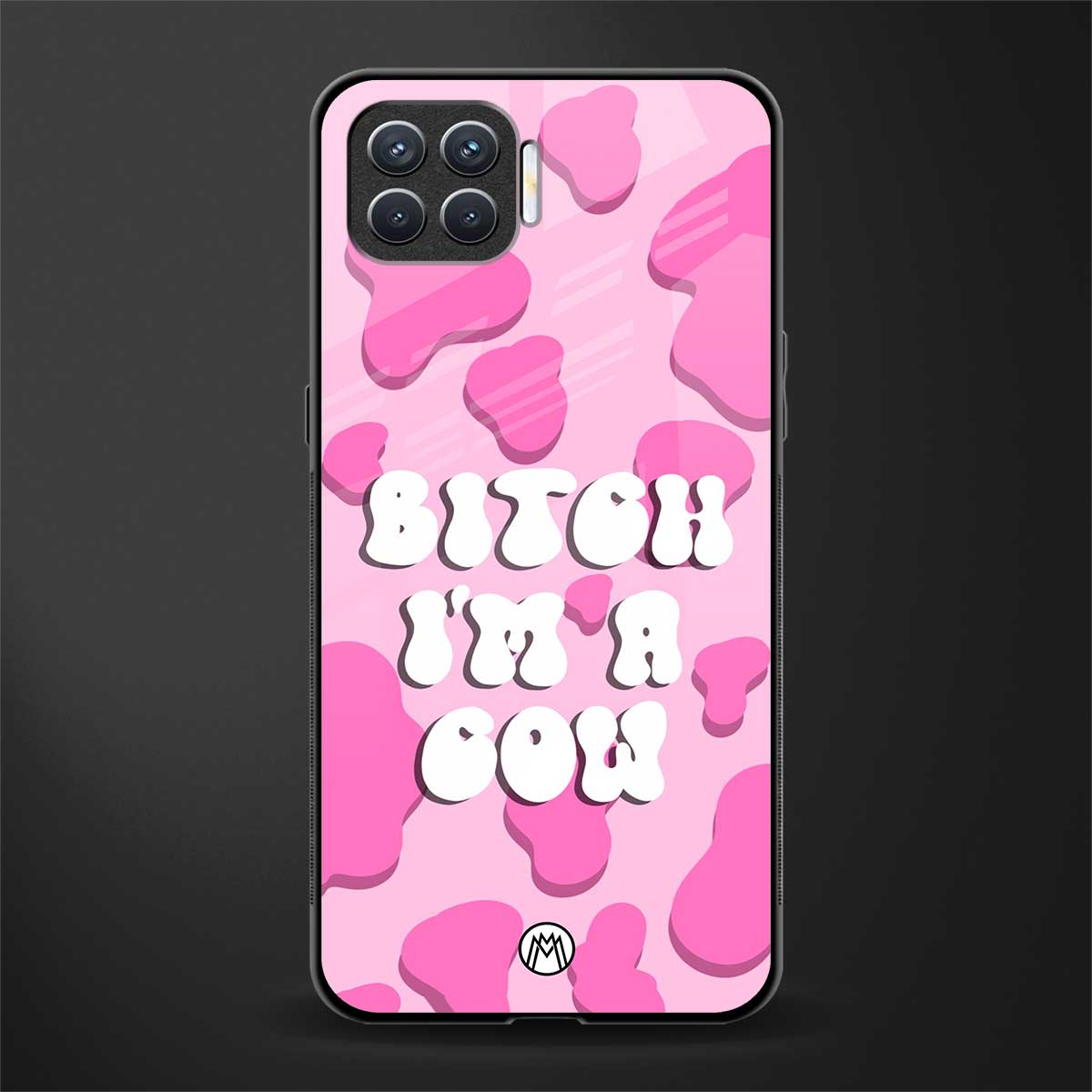 bitch i'm a cow glass case for oppo f17 pro image