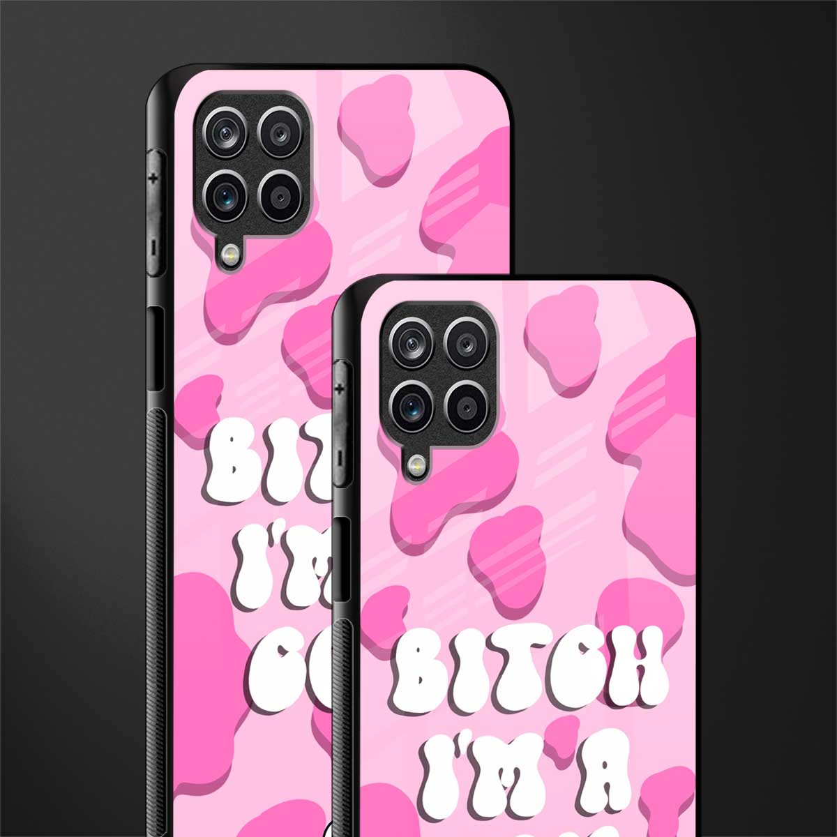 bitch i'm a cow glass case for samsung galaxy m12 image-2