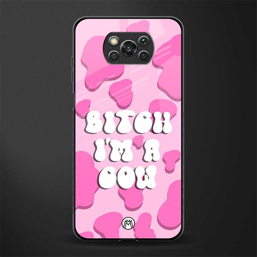 bitch i'm a cow glass case for poco x3 pro image