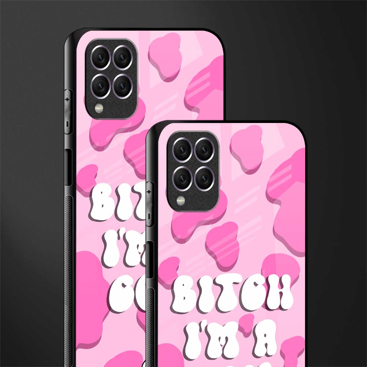 bitch i'm a cow glass case for samsung galaxy f62 image-2