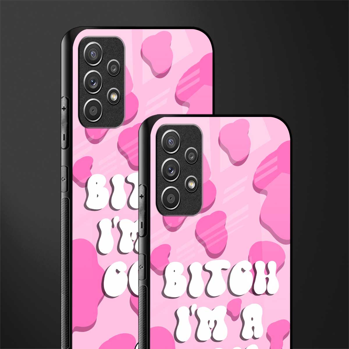 bitch i'm a cow glass case for samsung galaxy a52 image-2