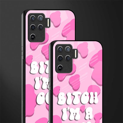 bitch i'm a cow glass case for oppo f19 pro image-2
