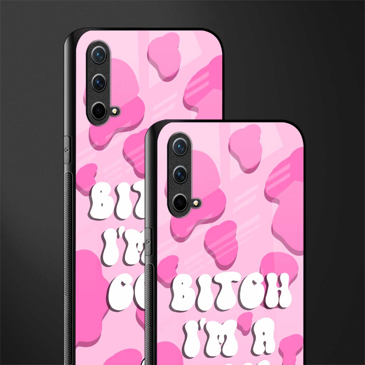 bitch i'm a cow glass case for oneplus nord ce 5g image-2