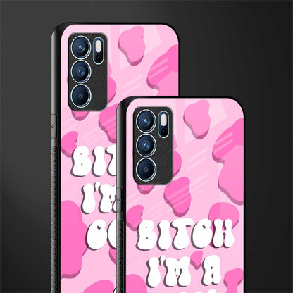 bitch i'm a cow glass case for oppo reno6 5g image-2