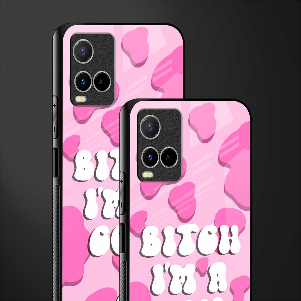 bitch i'm a cow glass case for vivo y21 image-2