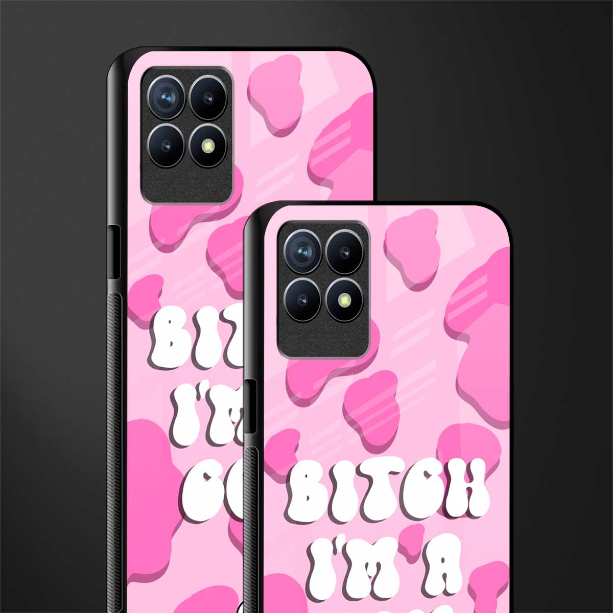 bitch i'm a cow glass case for realme 8i image-2