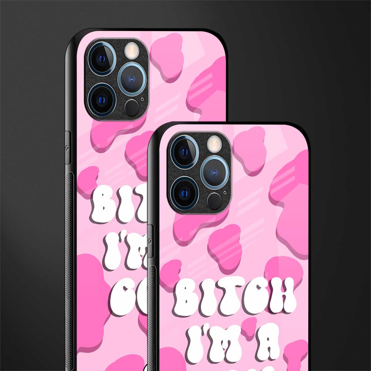 bitch i'm a cow glass case for iphone 12 pro max image-2